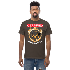 Forklift Ninja in Flames Certified Forklift Operator GW2 Classic tee