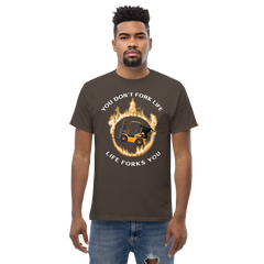 Forklift Ninja in Flames, You Don't Fork Life, Life Forks You GW Classic tee