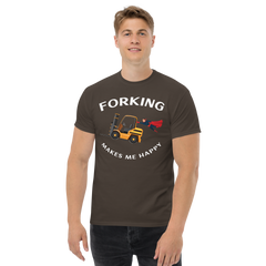 Forklift Superhero Forking Makes Me Happy GW Classic tee.