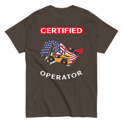 American Forklift Superhero Certified Forklift Operator GW Classic tee