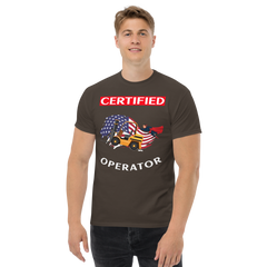 American Forklift Superhero Certified Forklift Operator GW Classic tee