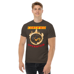 Forklift in Flames, Certified Forklift Operator GR Classic tee