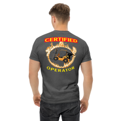 Forklift Ninja in Flames, Certified Forklift Operator GY Classic tee