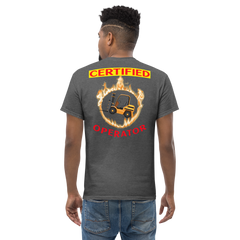 Forklift in Flames, Certified Forklift Operator GR Classic tee