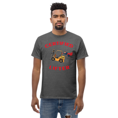 Forklift Superhero Certified Forklift Lifter GR Classic tee