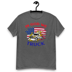 American Trucker in Flames In God We Truck RWB Classic tee