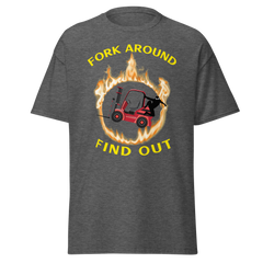 Forklift Ninja in Flames Fork Around Find Out RY Classic tee