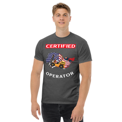 American Forklift Superhero Certified Forklift Operator GW Classic tee