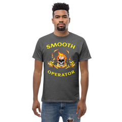 Twin Forklift Skull in Flames Smooth Operator YY Classic tee