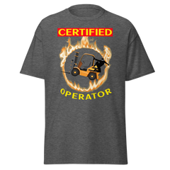 Forklift Ninja in Flames, Certified Forklift Operator GY Classic tee