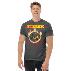 Forklift in Flames, Certified Forklift Operator GR Classic tee