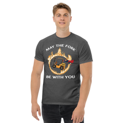 Forklift Superhero in Flames, May the Fork Be with You GW Classic tee