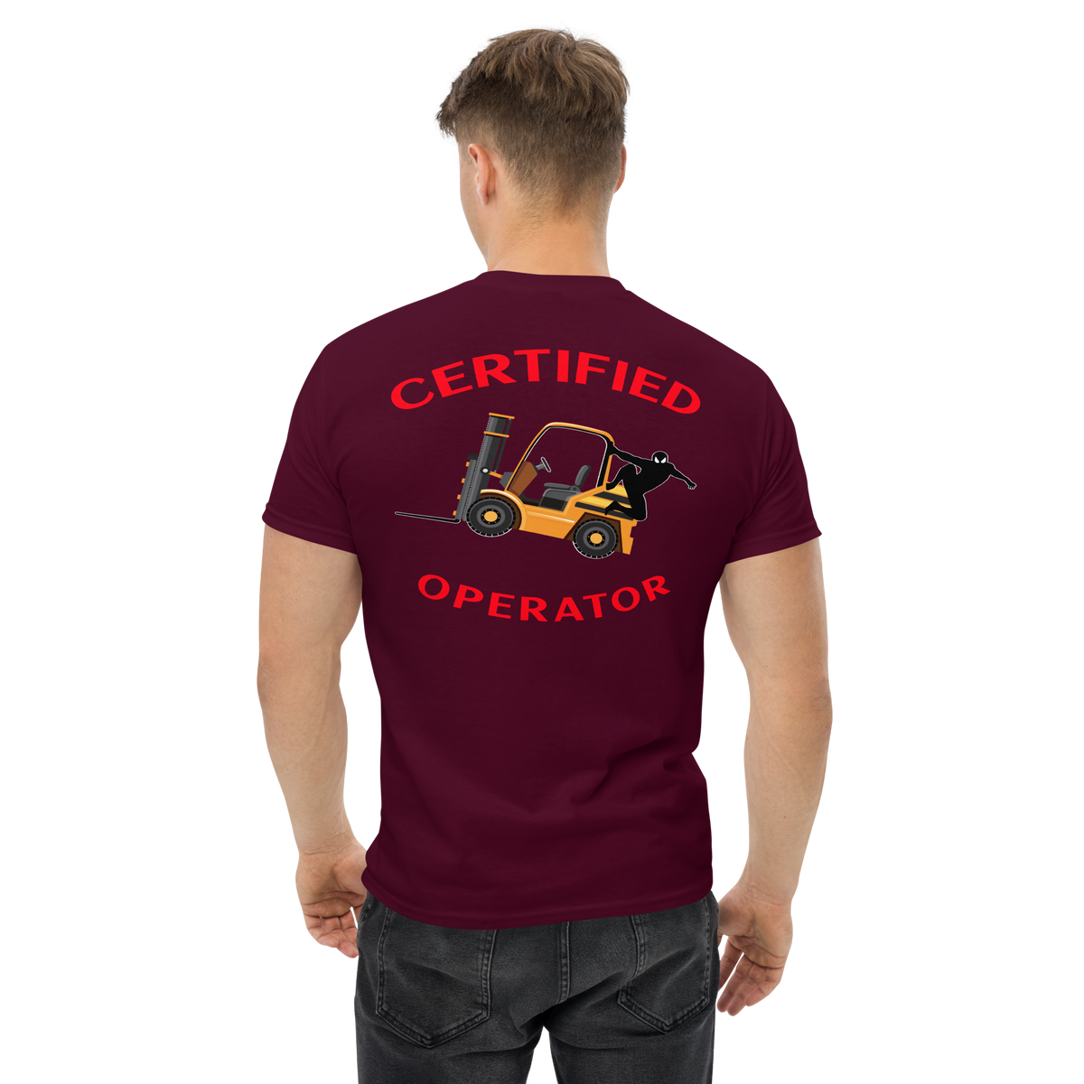 Forklift Ninja Certified Forklift Operator GR Classic tee