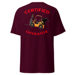 Forklift Ninja Certified Forklift Operator GR Classic tee