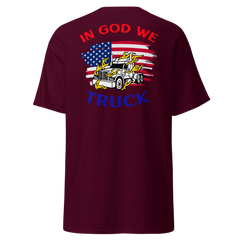 American Trucker in Flames In God WE Truck RWB Classic tee