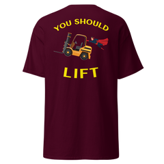 Forklift Superhero You Should Lift GY Classic tee