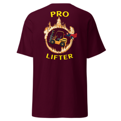 Forklift Superhero in Flames Pro Lifter GY Classic tee