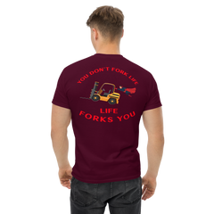 Forklift Superhero, You Don't Fork Life, Life Forks You GR Classic tee