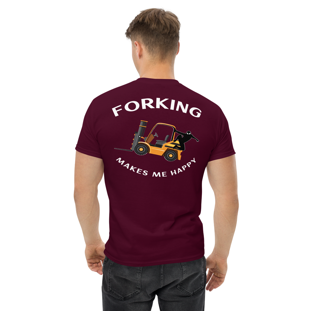 Forklift Ninja Forking Makes Me Happy GW Classic tee