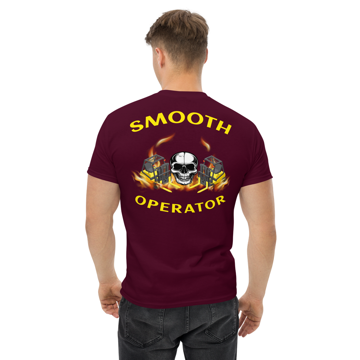 Twin Forklift Skull In Smooth Operator YY Classic tee