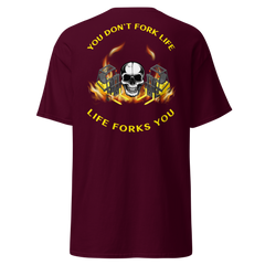 Twin Forklift In, You Don't Fork Life, Life Forks You YY Classic tee