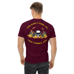 Twin Forklift In, You Don't Fork Life, Life Forks You YY Classic tee