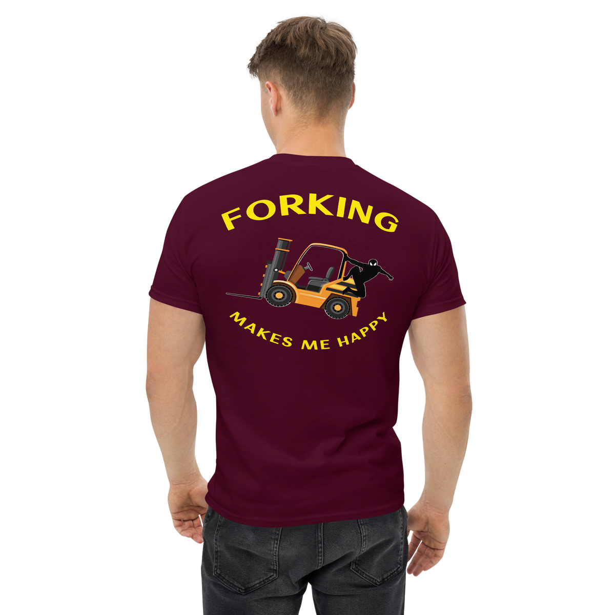 Forklift Ninja Forking Makes Me Happy GY Classic tee