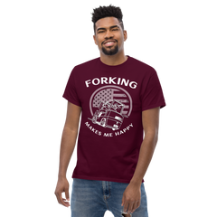 Vintage American Forklift, Forking Makes Me Happy WW Classic tee