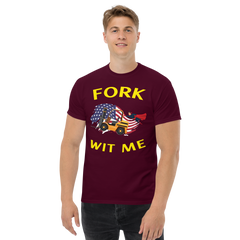 American Forklift Superhero Fork Wit Me GY Classic tee