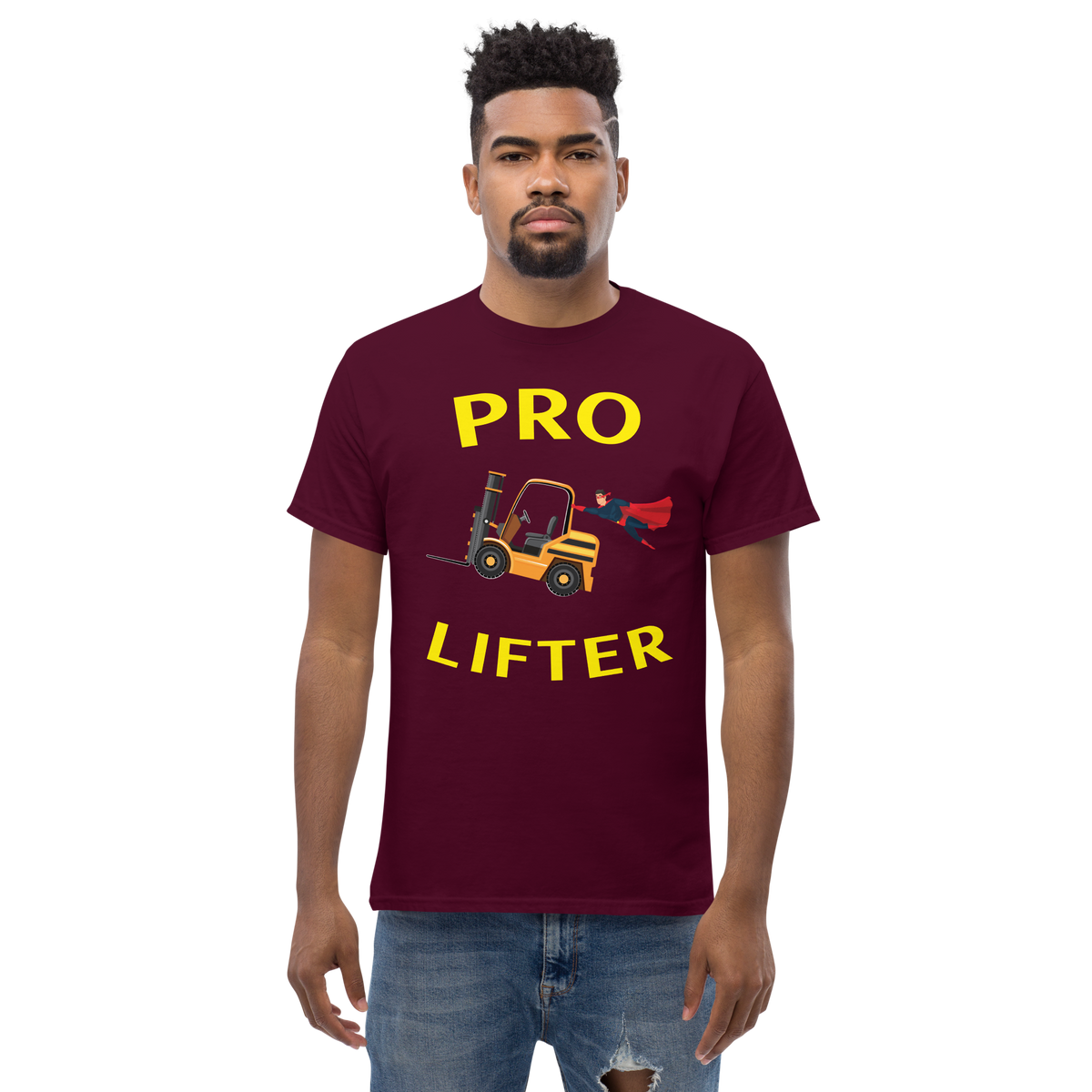 Forklift Superhero Pro Lifter GY Classic tee