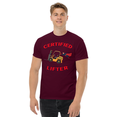 Forklift Superhero Certified Forklift Lifter GR Classic tee