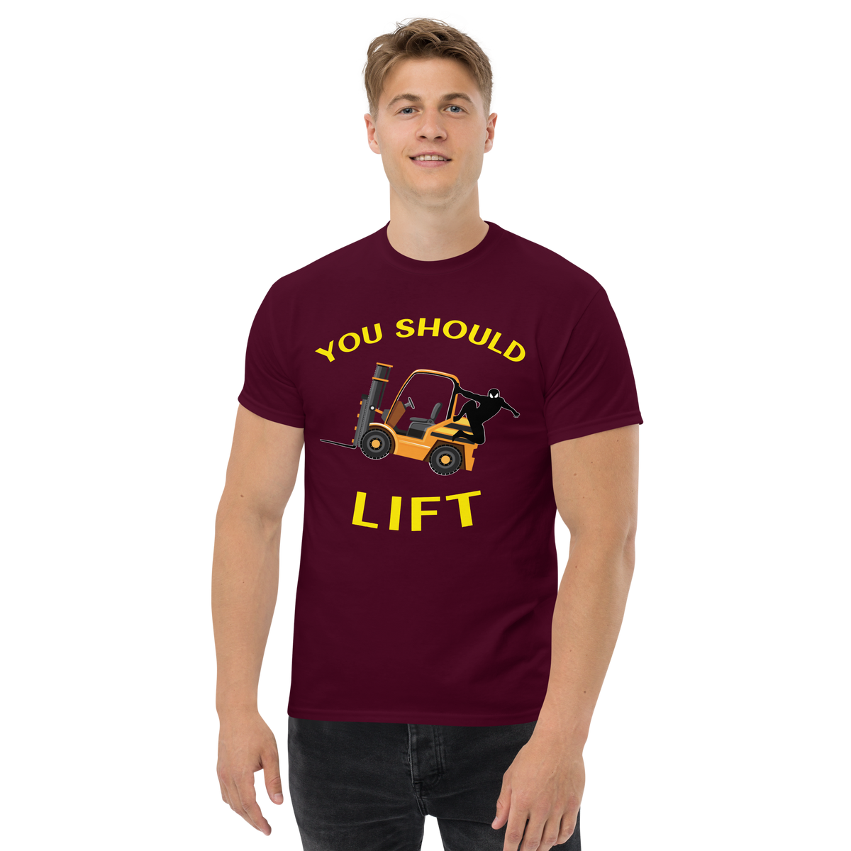 Forklift Ninja You Should Lift GY Classic tee