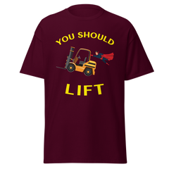 Forklift Superhero You Should Lift GY Classic tee