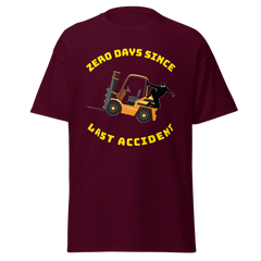 Forklift Ninja Zero Days Since Last Accident GY Classic tee