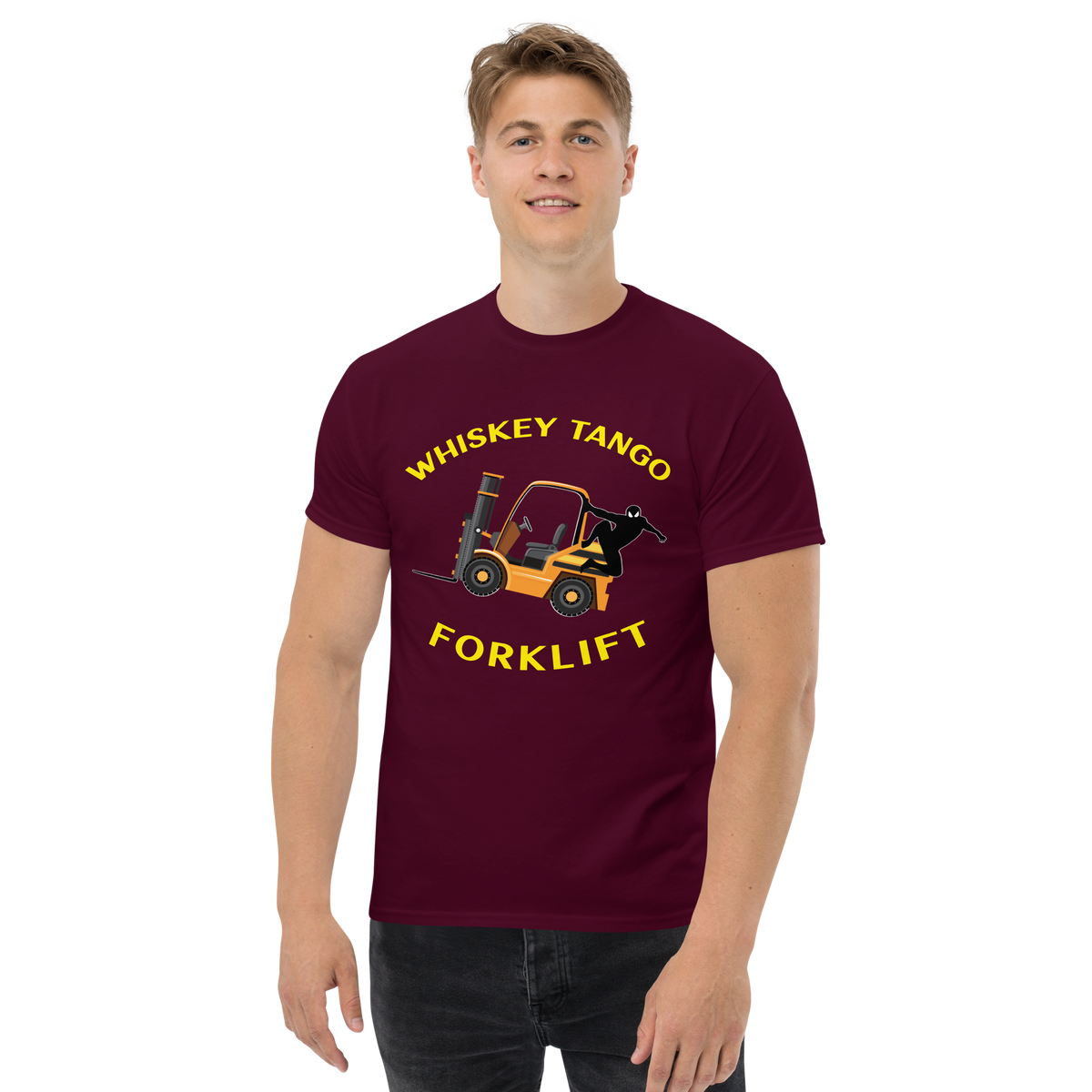 Forklift Ninja Whiskey Tango Forklift GY Classic tee