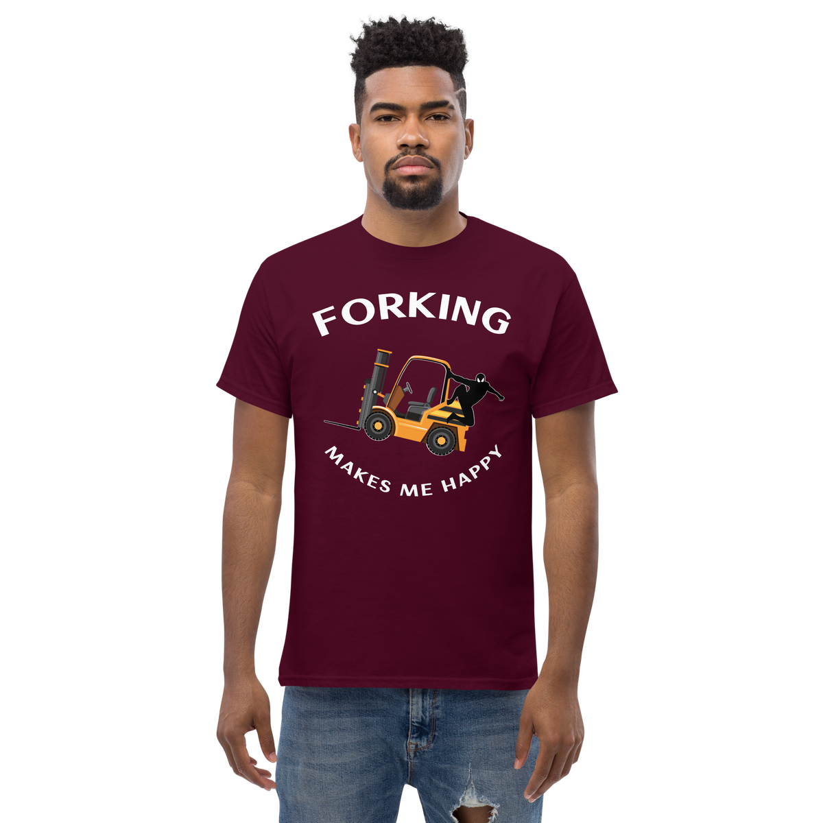 Forklift Ninja Forking Makes Me Happy GW Classic T-Shirt