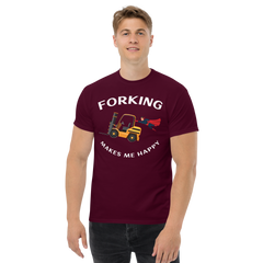 Forklift Superhero Forking Makes Me Happy GW Classic tee.