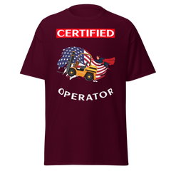 American Forklift Superhero Certified Forklift Operator GW Classic tee