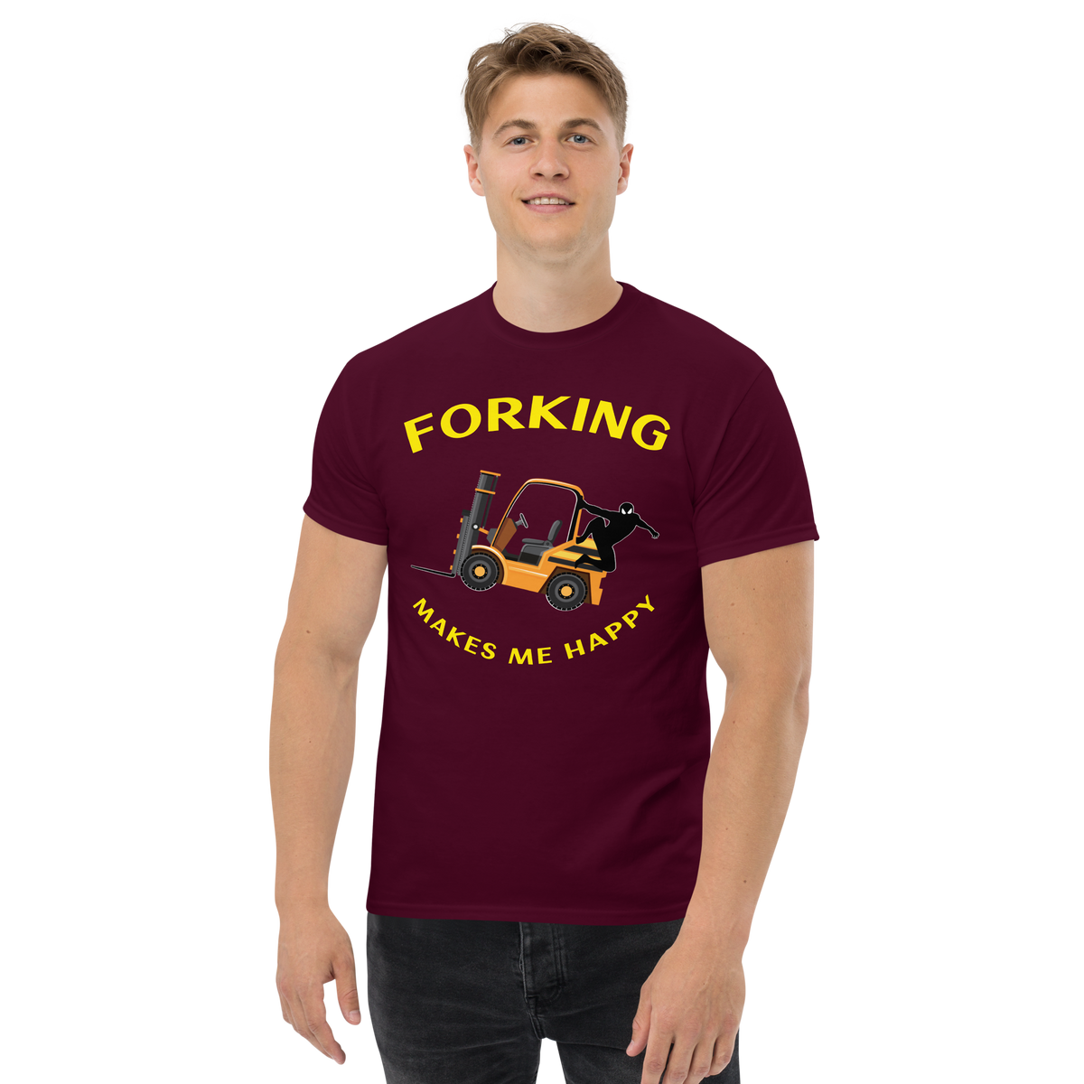 Forklift Ninja, Forking Makes Me Happy GY Classic tee