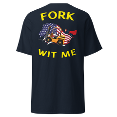 American Forklift Superhero Fork Wit Me GY Classic tee