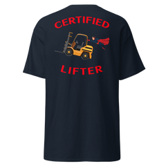 Forklift Superhero Certified Forklift Lifter GR Classic tee