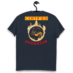 Forklift in Flames, Certified Forklift Operator GR Classic tee