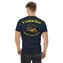 Forklift Ninja Forking Makes Me Happy GY Classic tee