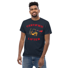 Forklift Superhero Certified Forklift Lifter GR Classic tee