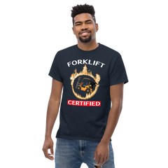 Forklift Ninja in Flames Forklift Certified GW Classic tee