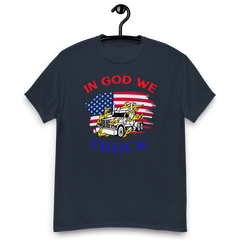 American Trucker in Flames In God We Truck RWB Classic tee