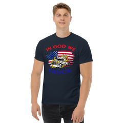 American Trucker in Flames In God We Truck RWB Classic tee