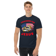 American Trucker in Flames Truckers for Jesus WR Classic tee