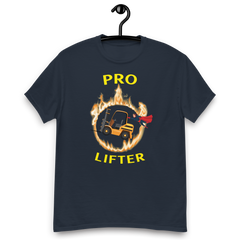 Forklift Superhero in Flames Pro Lifter GY Classic tee