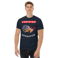 American Forklift Superhero Certified Forklift Operator GW Classic tee